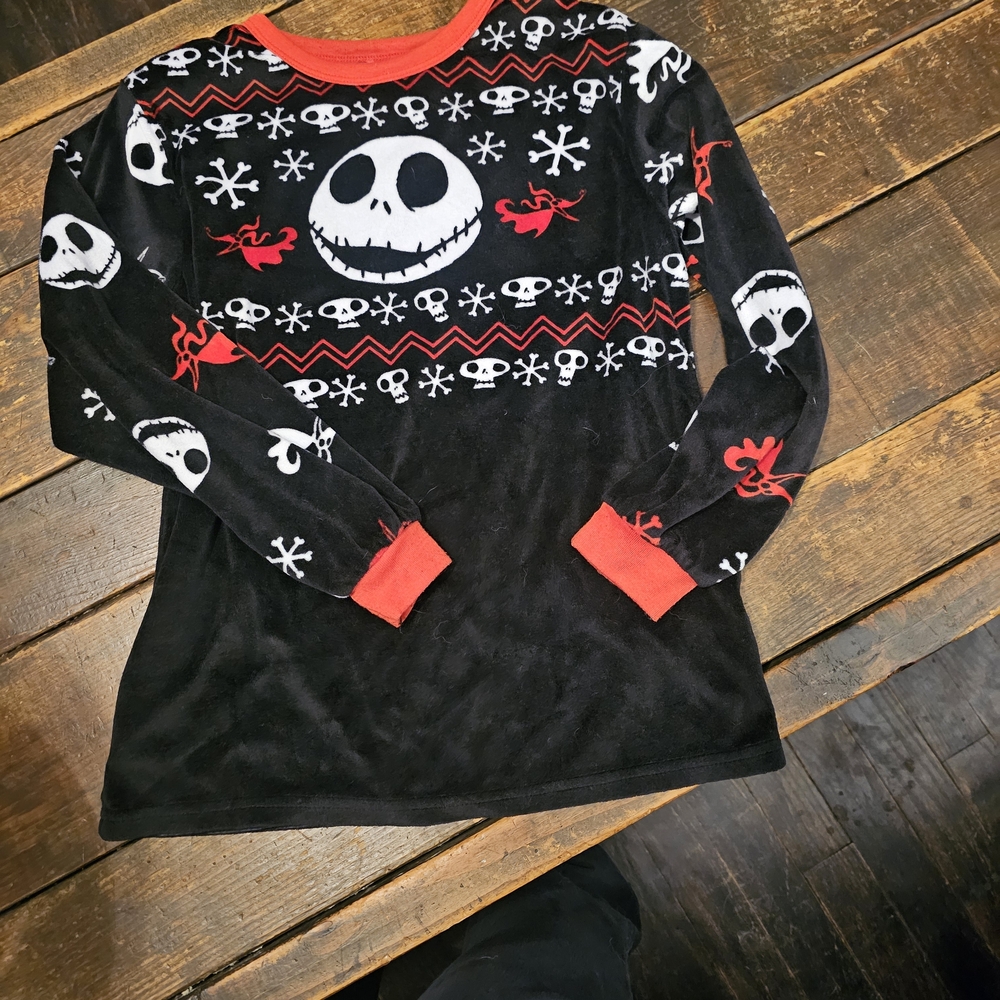 Disney Black and Red Jack Skellington Kids Pajama Top